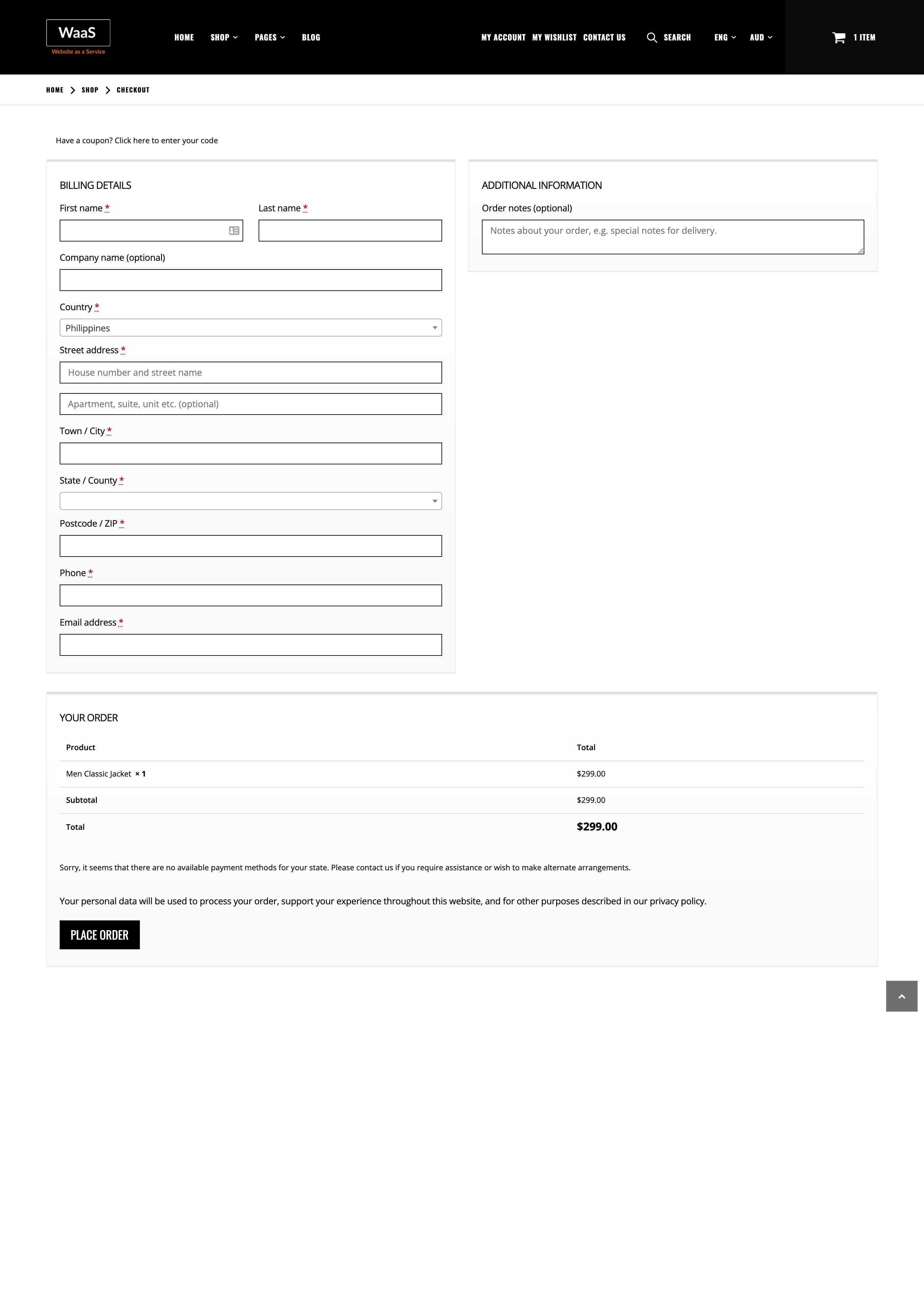 screencapture ecommerce websiteasaservice au checkout 2022 01 20 10 20 09 - E-Commerce Website Templates